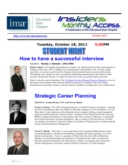 How to have a successful interview Tuesday, October 18, 2011 PM