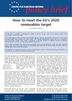How to meet the EU’s 2020 renewables target