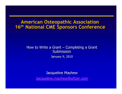American Osteopathic Association 16 National CME Sponsors Conference