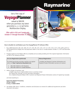 How to Qualify for and Redeem your Free VoyagePlanner PC...