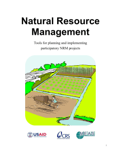 Natural Resource Management Tools for planning and implementing participatory NRM projects
