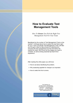 How to Evaluate Test Management Tools Ensure