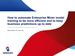 How to automate Enterprise Miner model business predictions up to date