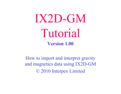 IX2D-GM Tutorial How to import and interpret gravity and magnetics data using IX2D-GM