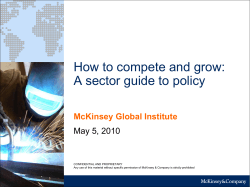 How to compete and grow: A sector guide to policy