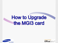 How to Upgrade the MGI3 card