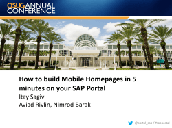 How to build Mobile Homepages in 5 Itay Sagiv