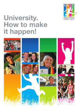 University. How to make it happen!