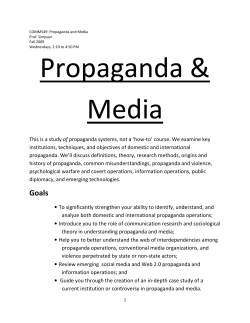 Propaganda &amp; Media