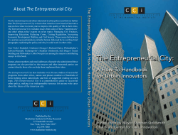 C i C About The Entrepreneurial City