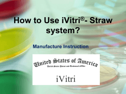 How to Use iVitri - Straw system? ®