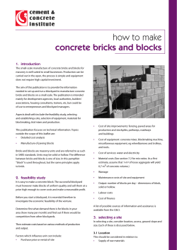 how to make concrete	bricks	and	blocks 1.	 introduction