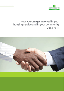 How you can get involved in your 2013-2018 Housing and Community Group