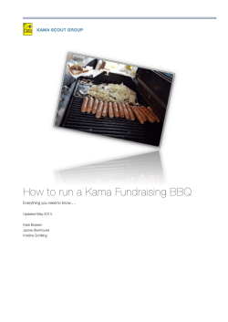How to run a Kama Fundraising BBQ KAMA SCOUT GROUP