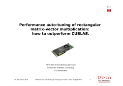Performance auto-tuning of rectangular matrix-vector multiplication: how to outperform CUBLAS.