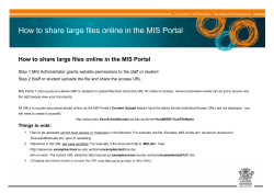 How to share large files online in the MIS Portal
