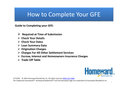 How to Complete Your GFE 