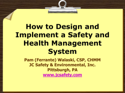 How to Design and Implement a Safety and Health Management System