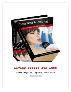 Living Better For Less Great Ways to Improve Your Life