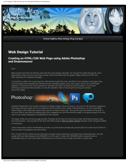 Web Design Tutorial Creating an HTML/CSS Web Page using Adobe Photoshop Home