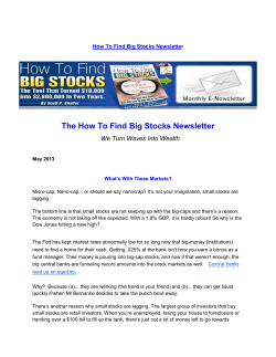 The How To Find Big Stocks Newsletter