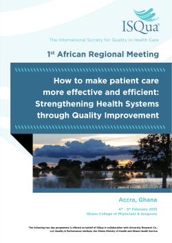 How to make patient care more effective and efficient: Strengthening Health Systems