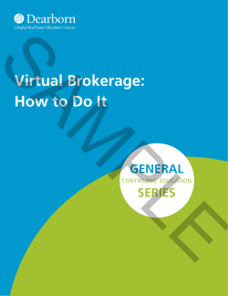 SAMPLE Virtual Brokerage: How to Do It GENERAL