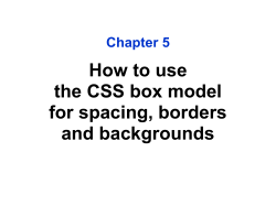 How to use the CSS box model for spacing, borders and backgrounds