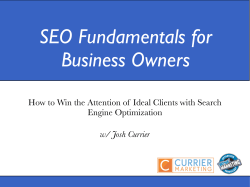 SEO Fundamentals for Business Owners Engine Optimization