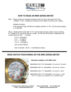 HOW TO READ AN MRS SERIES METER ®