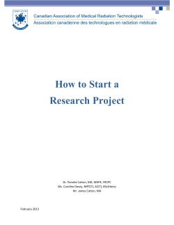 How to Start a Research Project