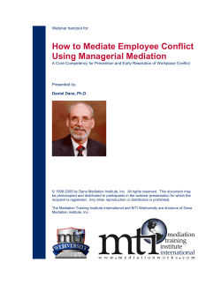 How to Mediate Employee Conflict Using Managerial Mediation