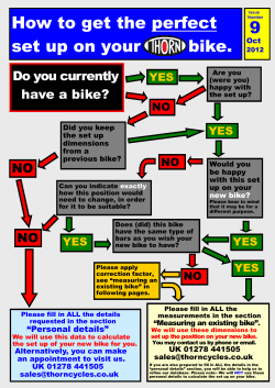 How to get the perfect Do you currently have a bike?