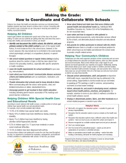 Making the Grade: How to Coordinate and Collaborate With Schools •