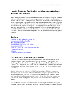 How to Create an Application Installer using Windows Installer XML Toolset