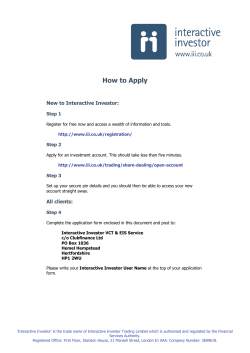 How to Apply New to Interactive Investor: Step 1 Step 2