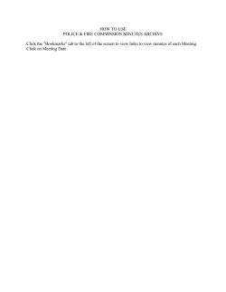 HOW TO USE POLICE &amp; FIRE COMMISSION MINUTES ARCHIVE
