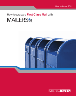 How to prepare with First-Class Mail How to Guide 2011