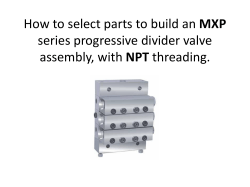 MXP series progressive divider valve NPT