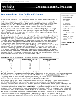 How to Condition a New Capillary GC Column