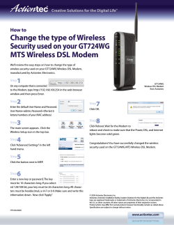 Change the type of Wireless Security used on your GT724WG How to