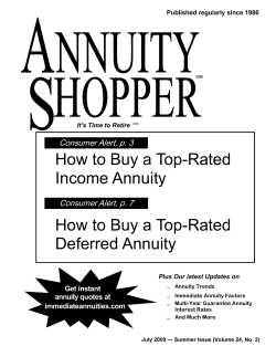 How to Buy a Top-Rated Income Annuity Deferred Annuity Consumer Alert, p. 3