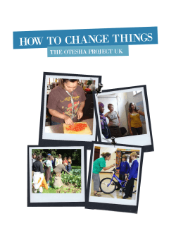 HOW TO CHANGE THINGS THE OTESHA PROJECT UK
