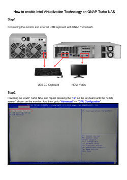 How to enable Intel Virtualization Technology on QNAP Turbo NAS Step1.