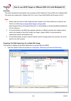 How to use iSCSI Target on VMware ESXi 5.0.0 with... Overview
