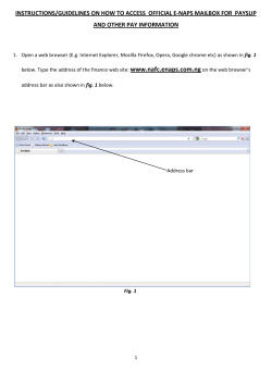 INSTRUCTIONS/GUIDELINES ON HOW TO ACCESS  OFFICIAL E-NAPS MAILBOX FOR ... AND OTHER PAY INFORMATION