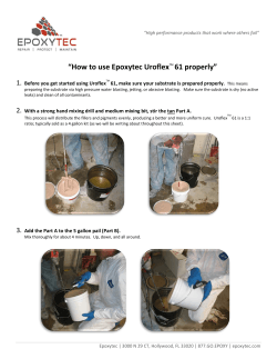 “How to use Epoxytec Uroflex 61 properly”  1.