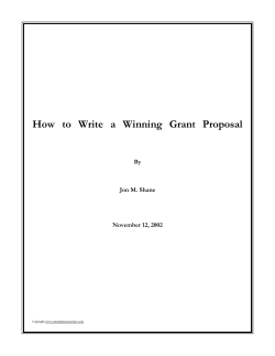 How  to  Write  a  Winning ... By Jon M. Shane November 12, 2002