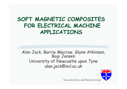 SOFT MAGNETIC COMPOSITES FOR ELECTRICAL MACHINE APPLICATIONS