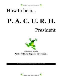 P. A. C. U. R. H. How to be a… President